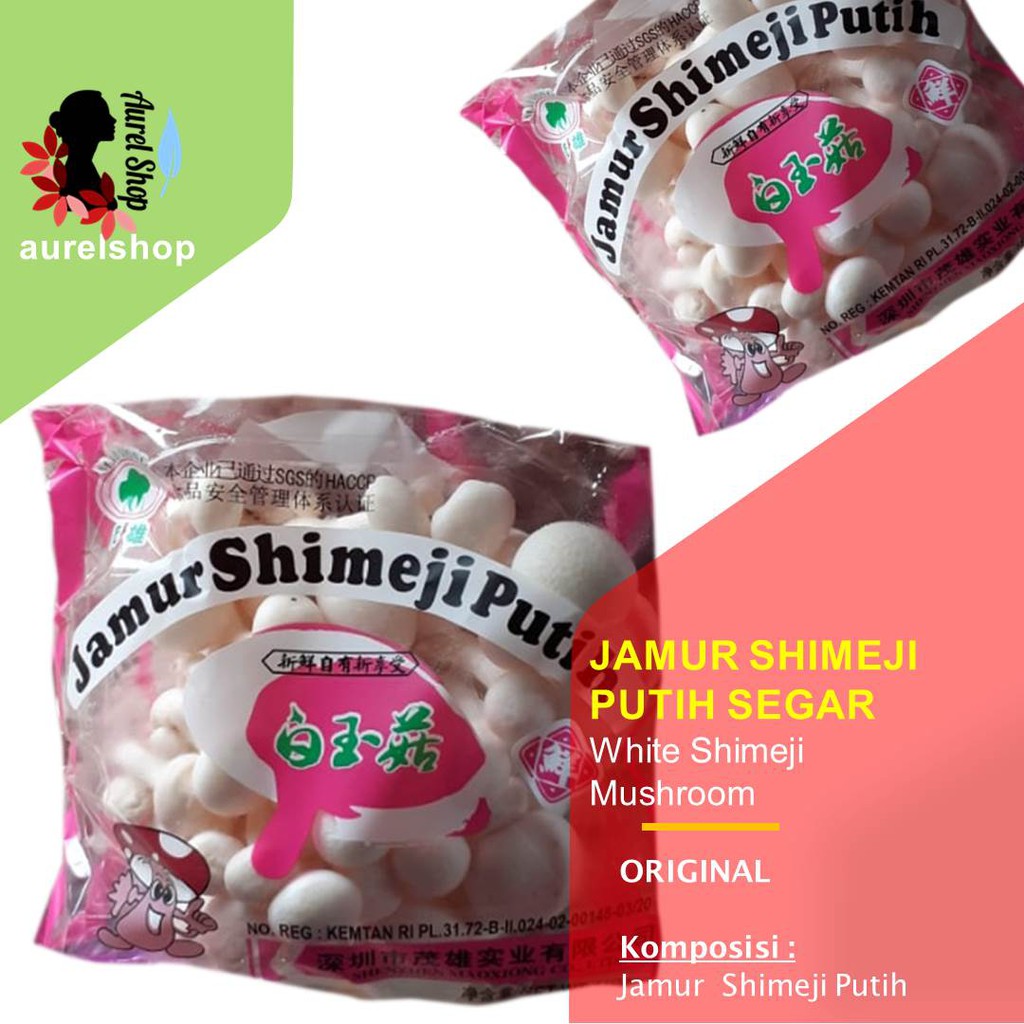 

Jamur Shimeji Putih Segar White Mushroom Fresh kemasan 150 gram