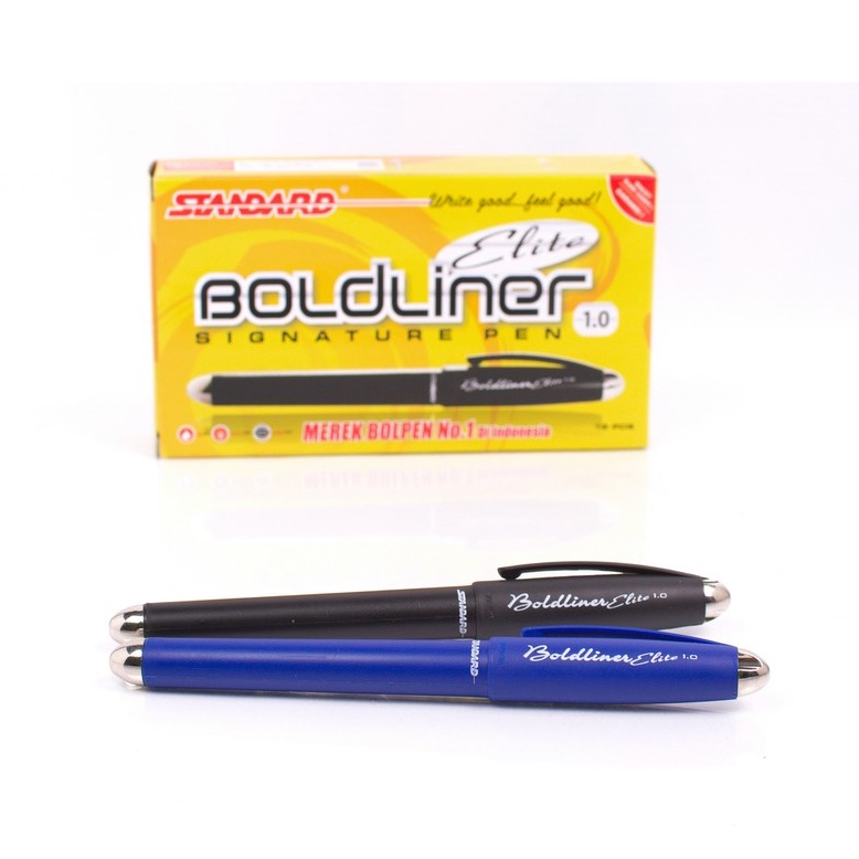 

Pulpen Standard Boldliner Elite Ballpoint Tinta Hitam Tip 0.1 Satuan- AGB