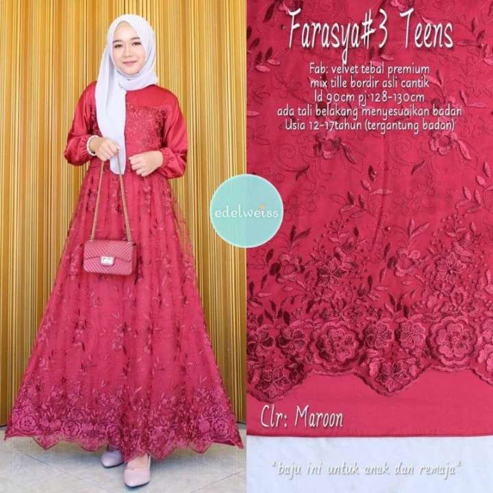 Dress Kondangan Dress Tile Jumbo Dress Brukat Jumbo Party Dress Ld 120 JUMBO | Gamis Terbaru Wanita 