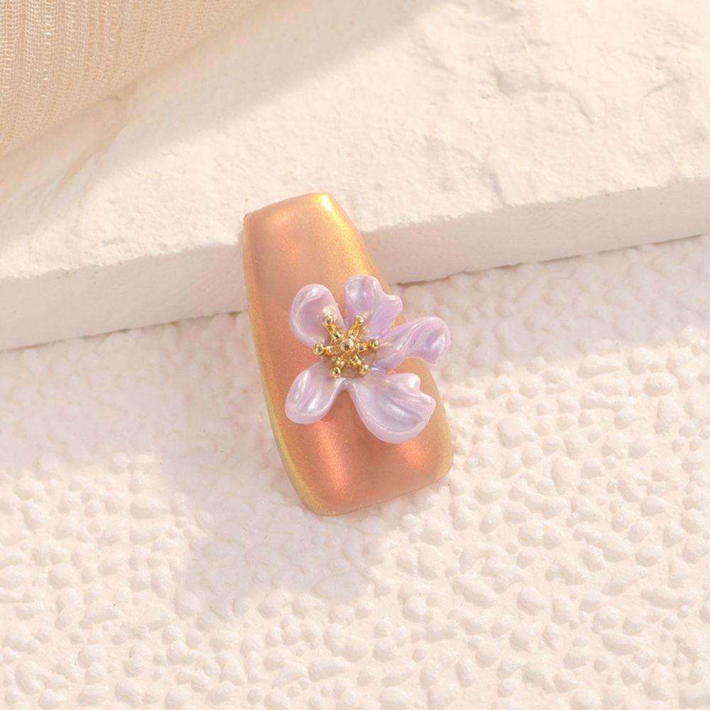 AUGUSTINA Agustin 3D Dekorasi Nail Art Kelopak Bunga Vintage Wanita Hiasan Kuku Membuat Perhiasan Aksesoris Manicure Korea