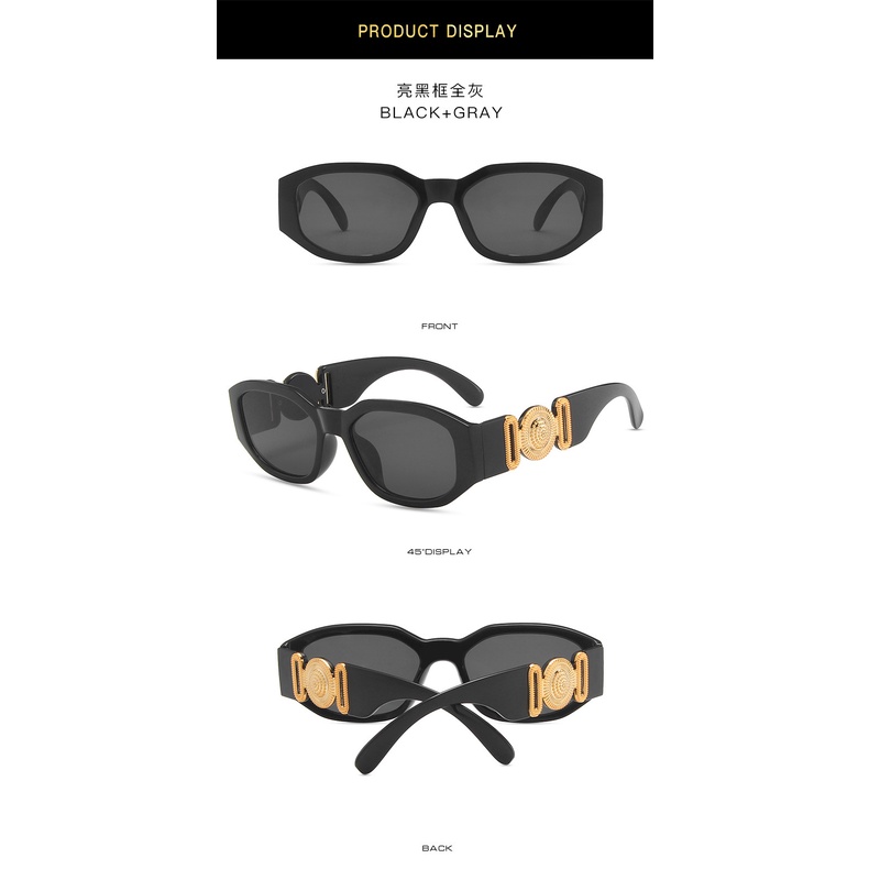（YUZHU）COD Kacamata Hitam Gaya Retro Barat Untuk Wanita/Pria Vintage Oval Shades untuk Wanita