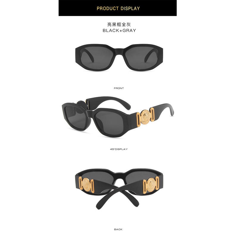 （YUZHU）COD Kacamata Hitam Gaya Retro Barat Untuk Wanita/Pria Vintage Oval Shades untuk Wanita