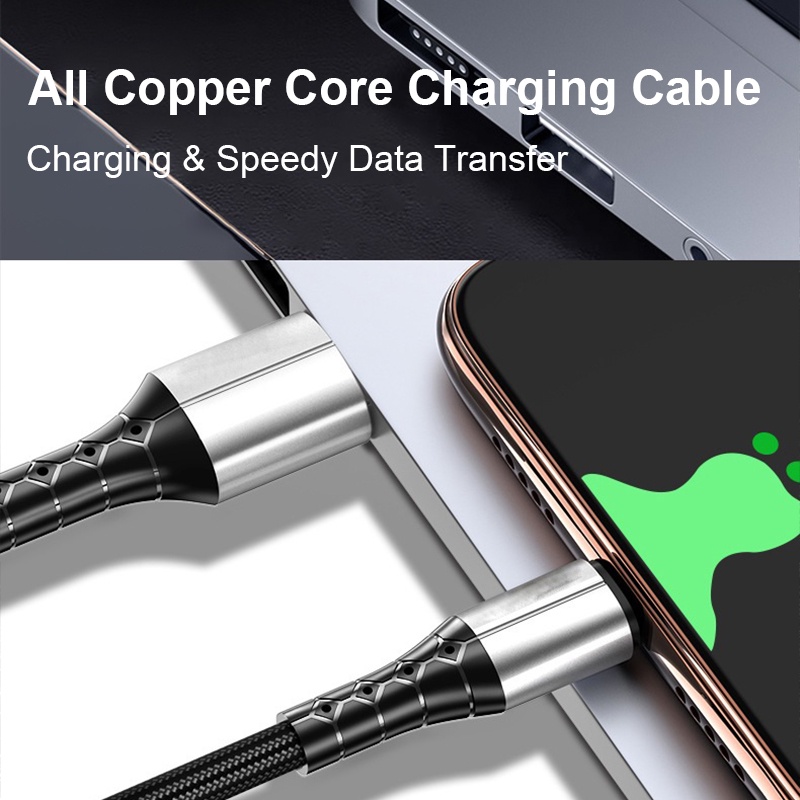 Kabel Data / Charger Micro USB Tipe-C 5A Fast Charging Untuk Handphone