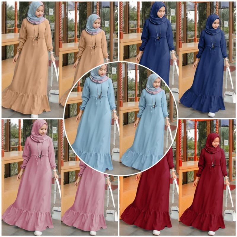 Geneva maxi dress fashion muslim remaja wanita