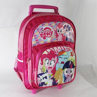 Tas Troli Roda Karakter Little Pony 3 Kantong Anak Sekolah