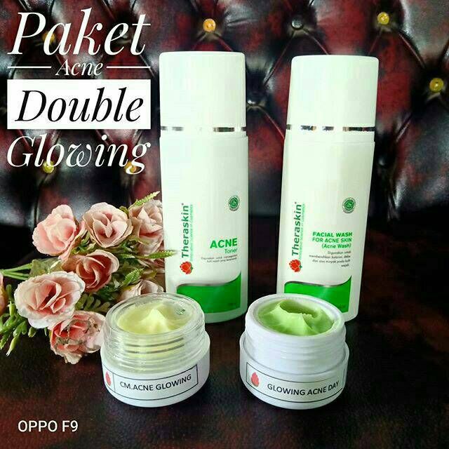 Paket Acne double glowing theraskin/Paket Acne Glowing