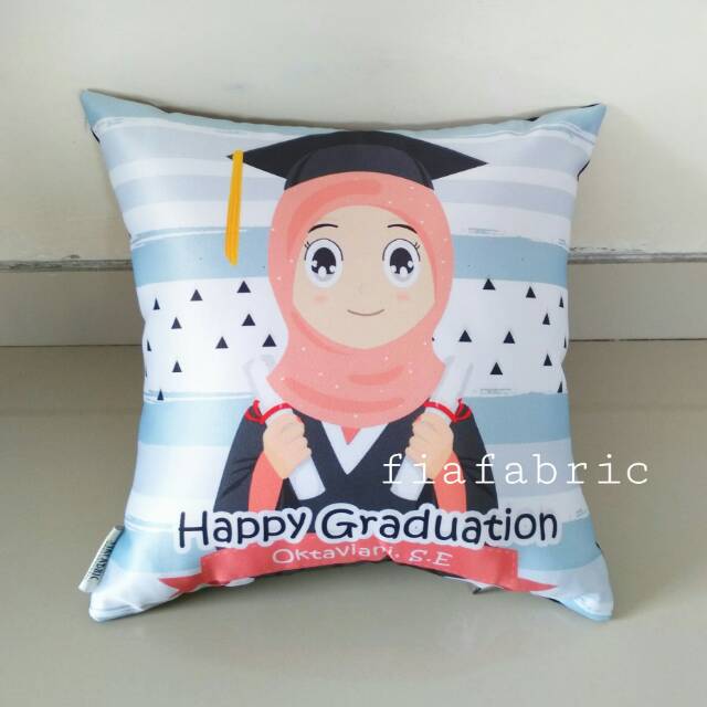 Bantal wisuda custom nama