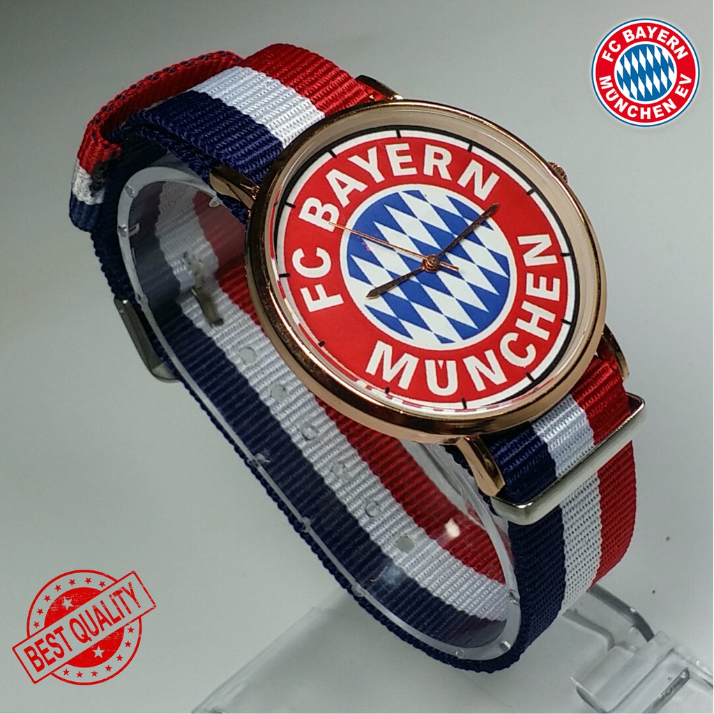 (LIMITED EDITION) JAM TANGAN BAYERN MUNCHEN TALI KANVAS