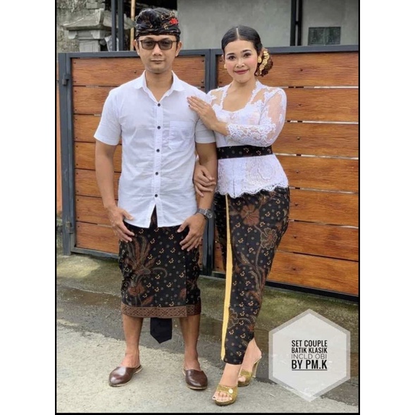 kamen lembaran set obi couple saput udeng 1/2 jadi motif batik