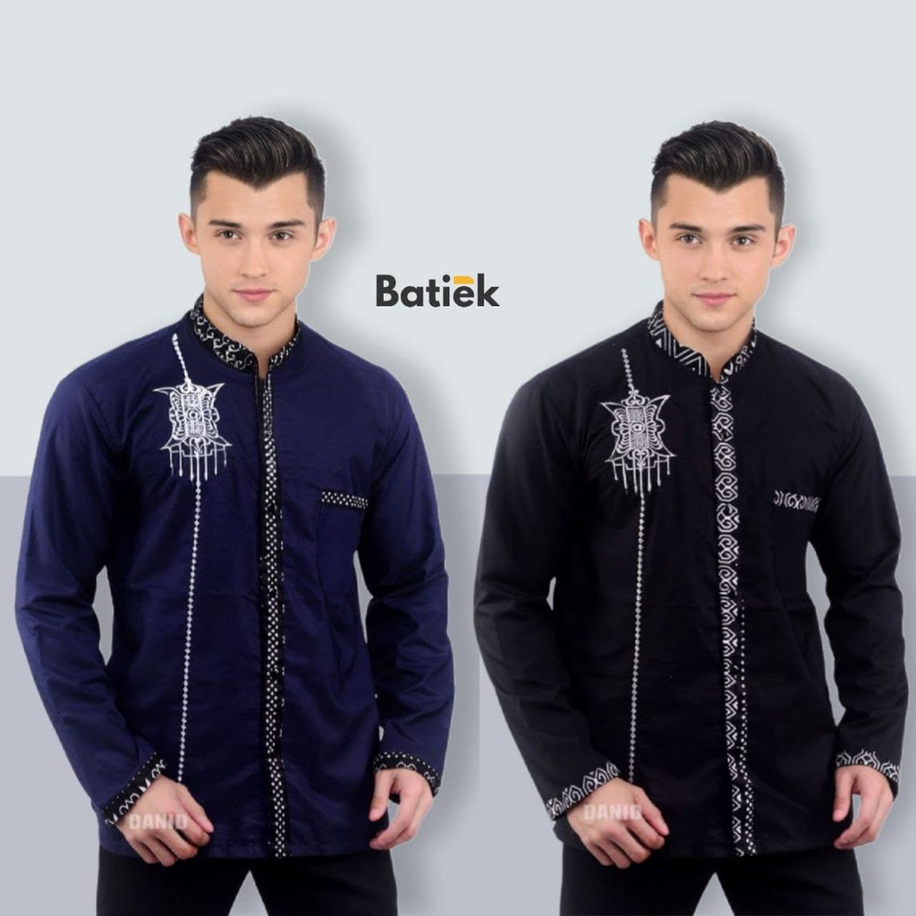 [BATIKPANDAWA] FASHION MULISM ATASAN MULISM PRIA BAJU KOKO BORDIR PRADA TERLARIS ANS67 [ISBY BATIK]