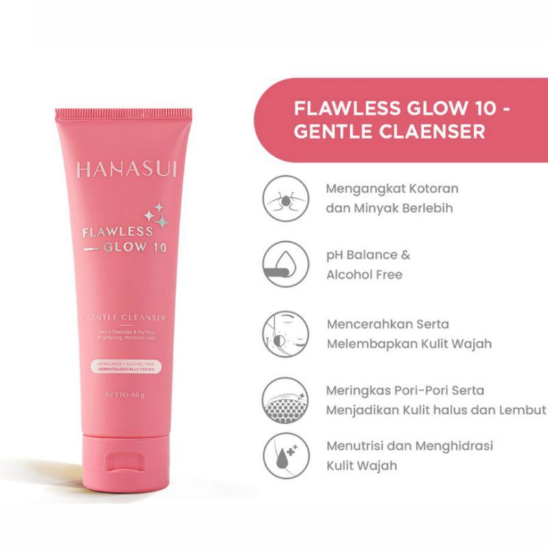 HANASUI Flawless Glow 10 Gentle Cleanser - 60g