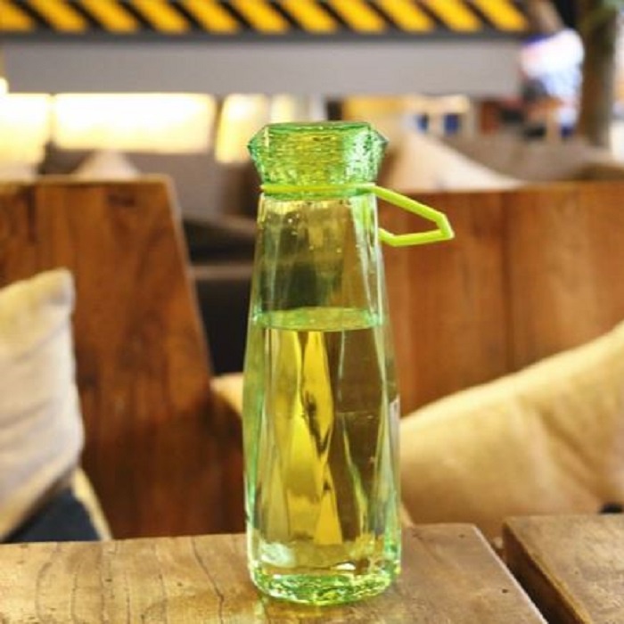 H73 Botol Minum Unik Diamond Kristal 550 ml - Botol Minum-HIJAU