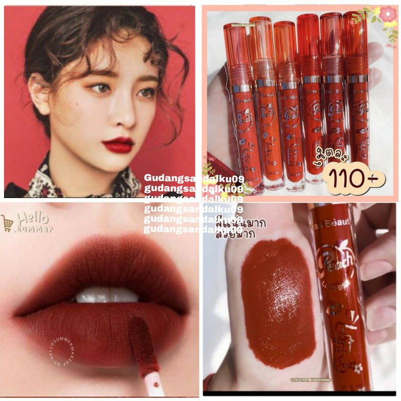 LIPSTIK 𝗩𝗘𝗟𝗩𝗘𝗧 𝗠𝗔𝗧𝗧𝗘 // 𝗠𝗔𝗧𝗧𝗘 𝗟𝗜𝗣𝗚𝗟𝗢𝗦𝗦 - LIPMATTE VELVET PEACH COLOUR