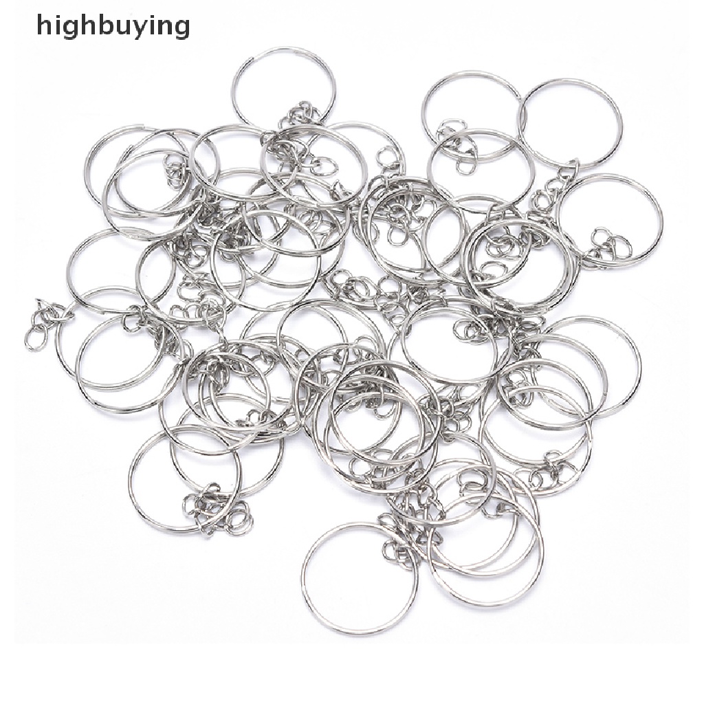 Hbid 150pcs Ring Gantungan Kunci DIY Dengan Mata Sekrup