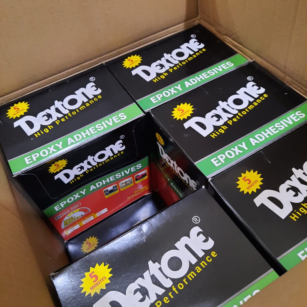 Dextone Lem Epoxy 5 menit Kemasan Suntikan Clear Bening Formula Baru