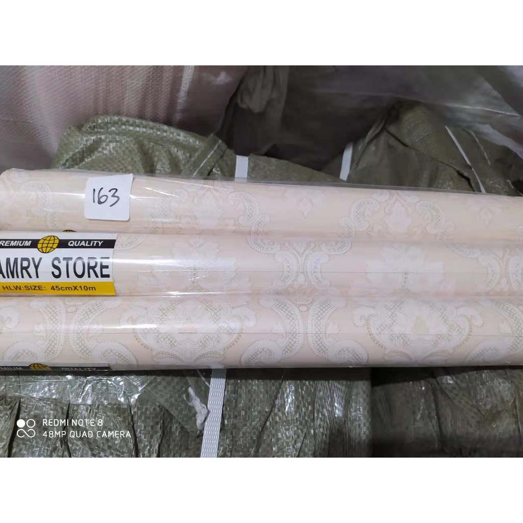 Wallpaper Sticker Dinding Motif Batik Polos