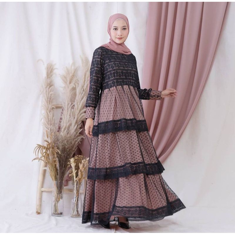 Gamis Shamira dress by riyuri.id