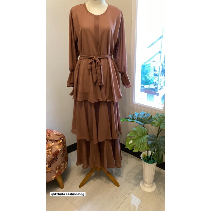 (Promo) Fashion Dress Muslim Wanita Gamis Kenza Long Dress Grosir Populer Muslimah-Millo