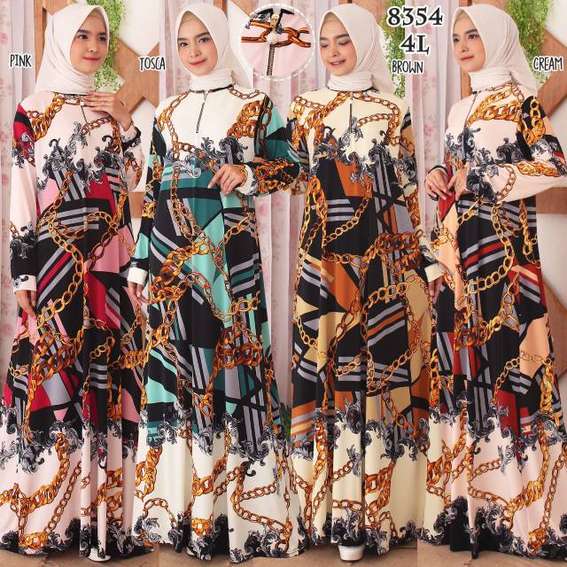  Gamis  Jersey  Korea  Gamis  Busui Jumbo 4L Baju  Gamis  Wanita 