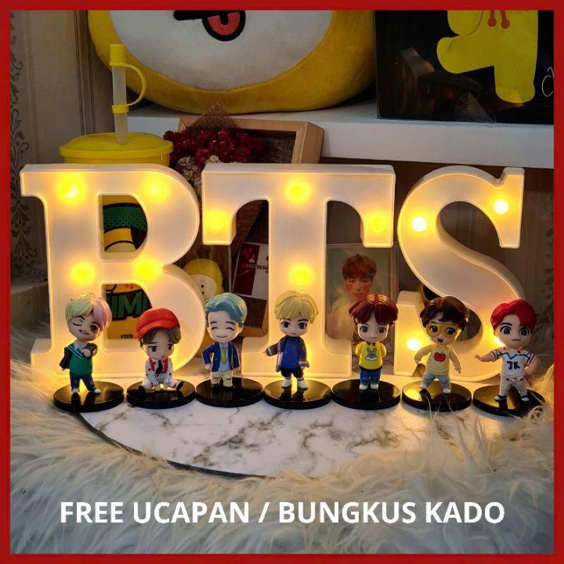 Lampu hias BTS lampu bts lampu tidur bts lampu meja bts lampu alfabet lampu huruf lampu abjad lampu 