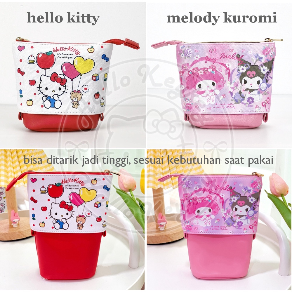 

dompet alat make up kosmetik tempat pencil tarik hello kitty melody kuromi