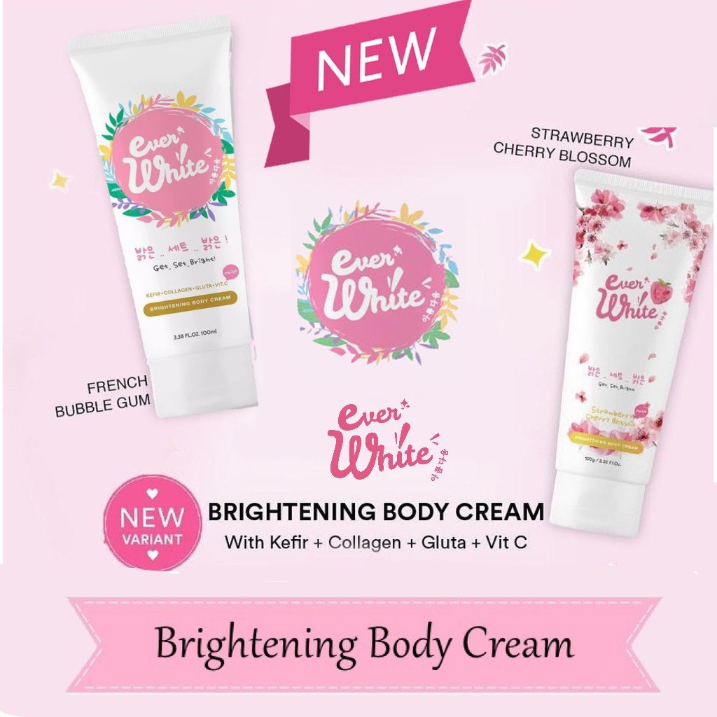 ⭐️ Beauty Expert ⭐️ EverWhite Instant Brightening Body Cream / EverWhite Pink | Strawberry Cherry Blossom