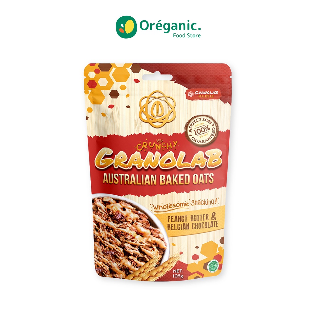 

Granolab Peanut Butter Belgian Chocolate Granola 105 gr