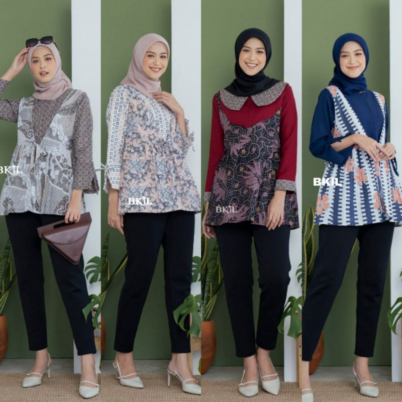 atasan wanita blouse batik blouse wanita blouse batik wanita jumbo blouse batik modern baju kerja
