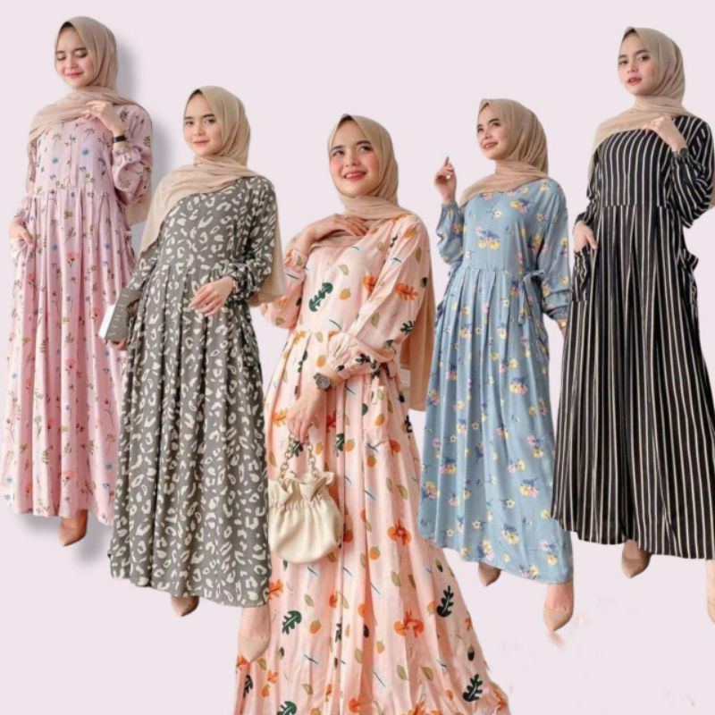 MILEA DRESS GAMIS MILEA BAHAN RAYON PREMIUM BUSUI FRIENDLY