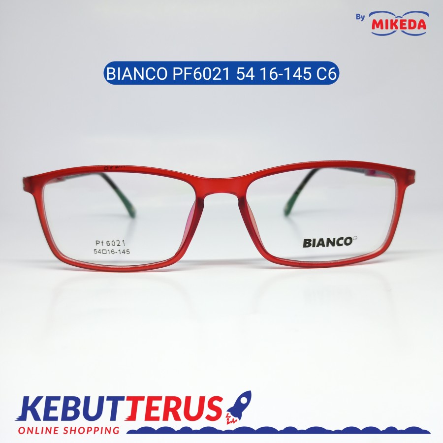Mikeda-FRAME KACAMATA BIANCO PF6021 54 16-145 C6+LENSA(MINUS/CYLINDER)