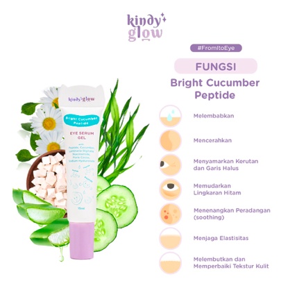 KINDY GLOW Bright Cucumber Peptide - Eye Serum Gel