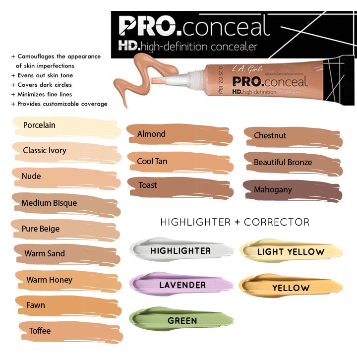 CONCEALER CORRECTOR CREAM HD FAVORIT MUA