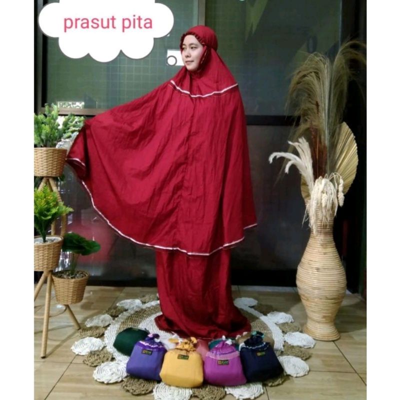 mukena parasut jumbo traveling mukena tas serut mukenah wanita dewasa travel ukuran besar