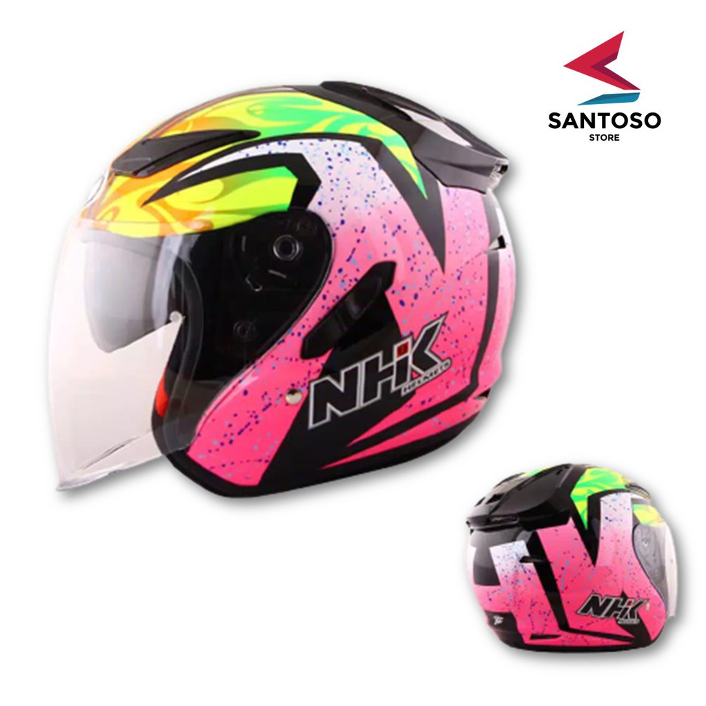 Helm NHK R1 Winter Karel Abraham Pink Black Special Edition Double Visor