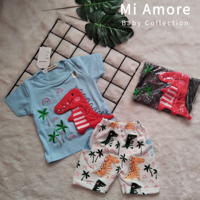 Grosir Mix. isi 3pcs Setelan Baby Minimi MiAmore 0-12bulan
