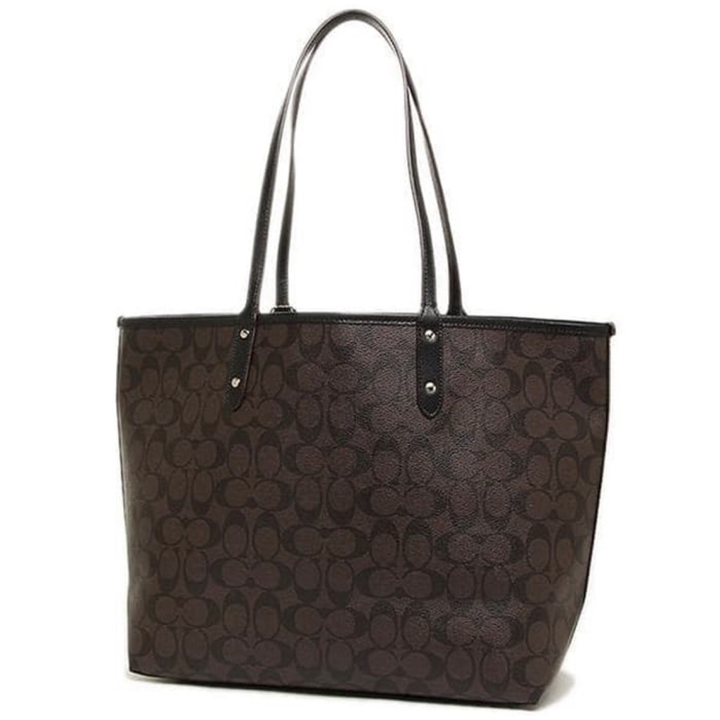 Coach Reversible Tote Signature Mahogany Black - Original 100%