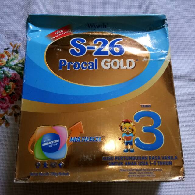 S26 procal gold tahap 3 rasa Vanila 700gr