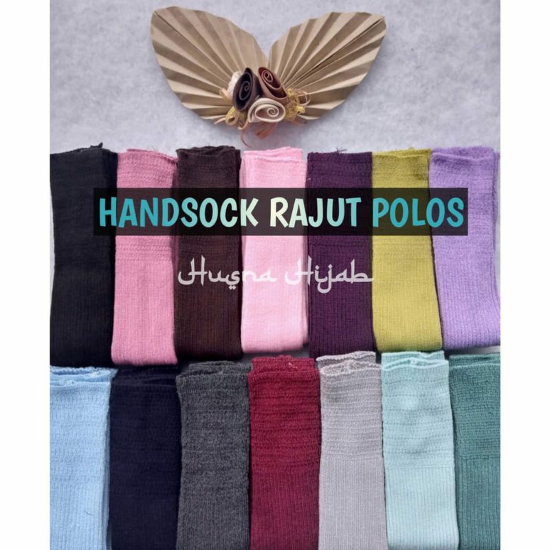 [HUSNA COLLECTION] Handsock Rajut Polos Ecer / Manset Rajut