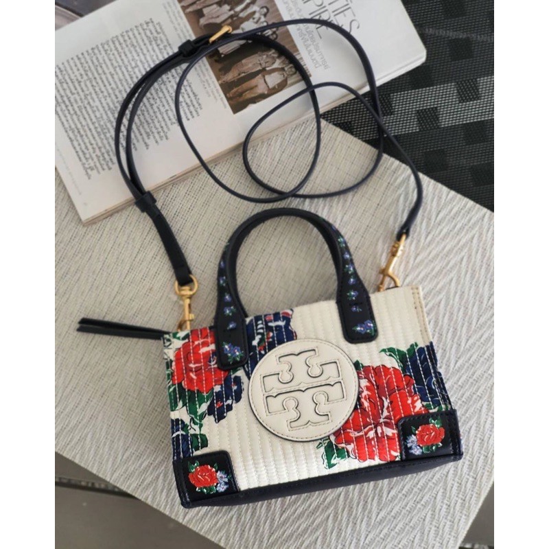 TAS WANITA TORY BURCH ELLA FLORAL MICRO 18x13CM ORIGINAL