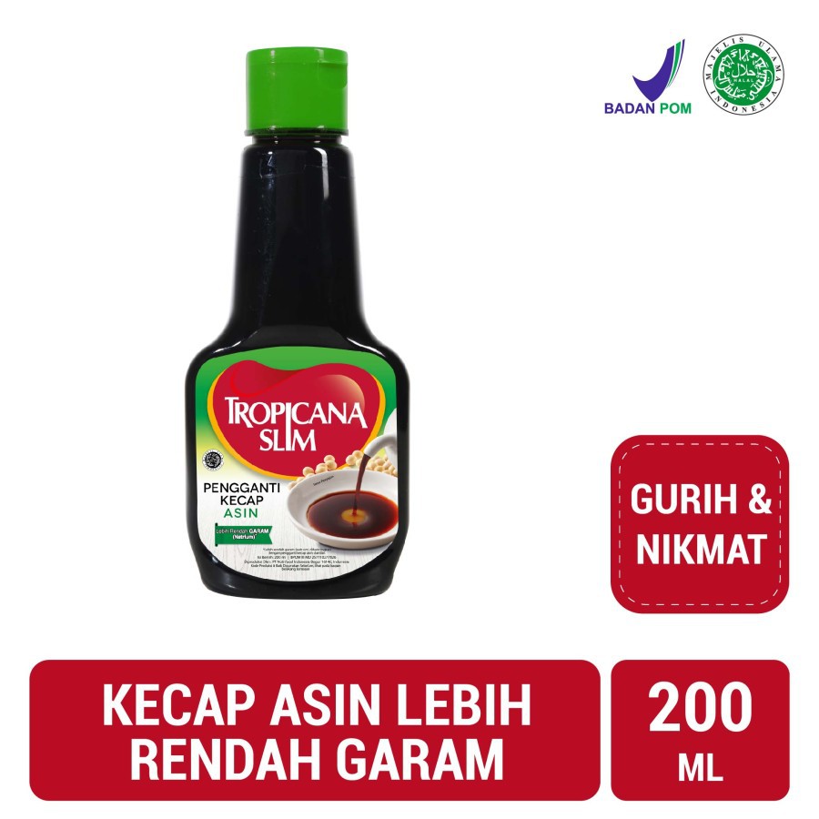 

Tropicana Slim Kecap Asin 200ml rendah garam