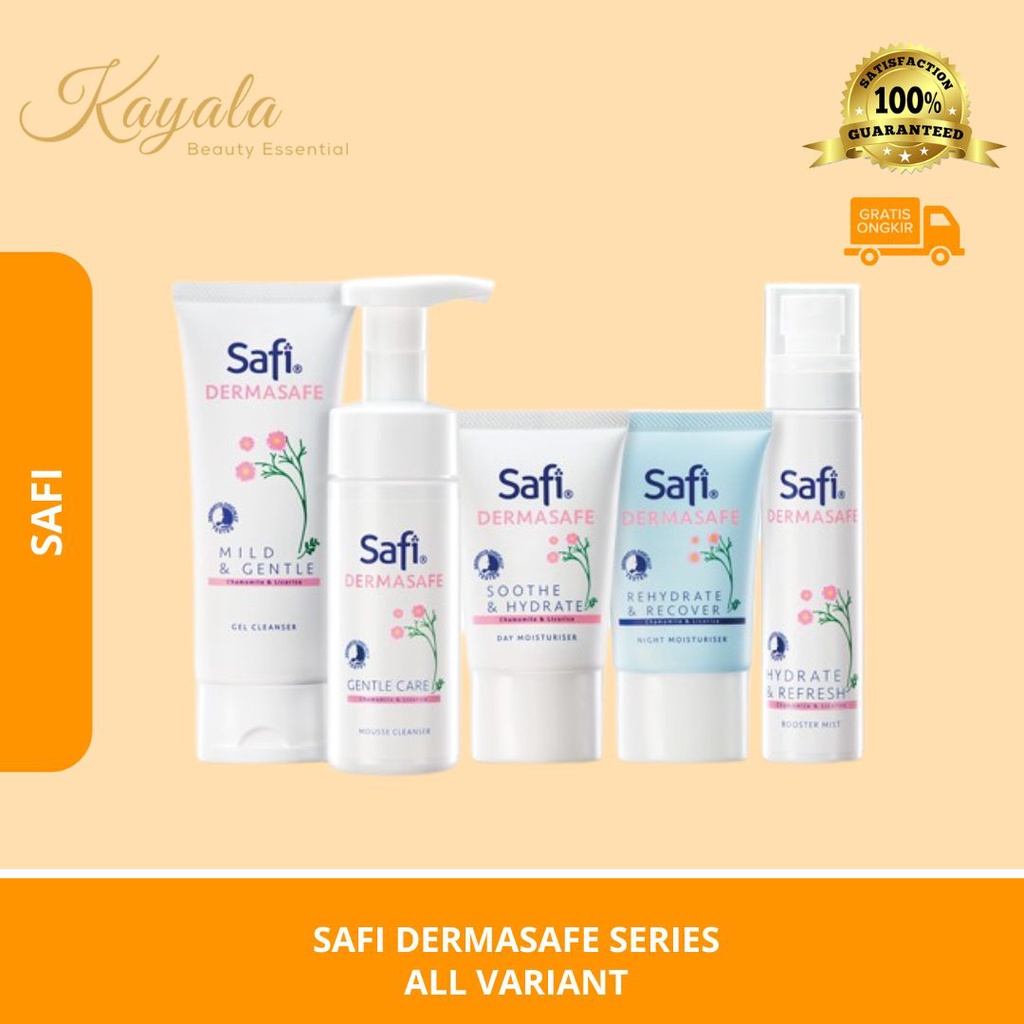 SAFI DERMASAFE GEL CLEANSER MOUSSE BOOSTER MIST DAY NIGHT MOISTURIZER - SAFI DERMASAFE PAKET - PAKET