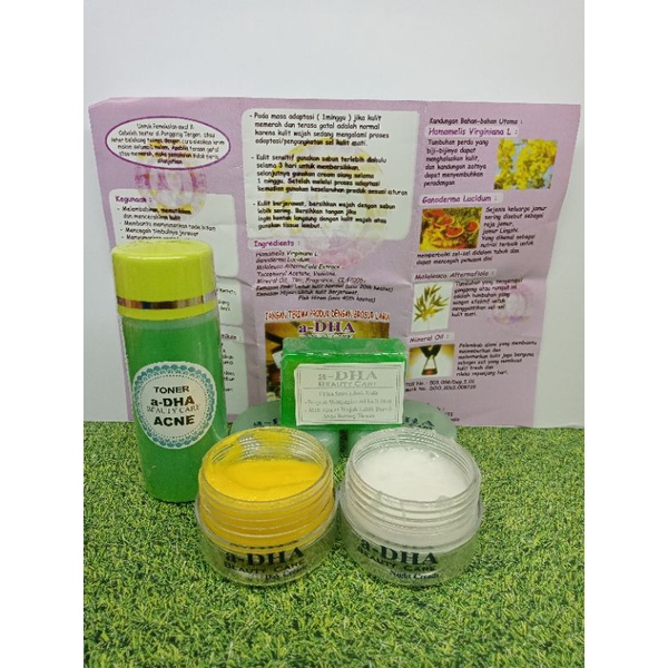 PAKET a-DHA HIJAU 4in1 ORIGINAL // PAKET CREAM A-DHA + TONER