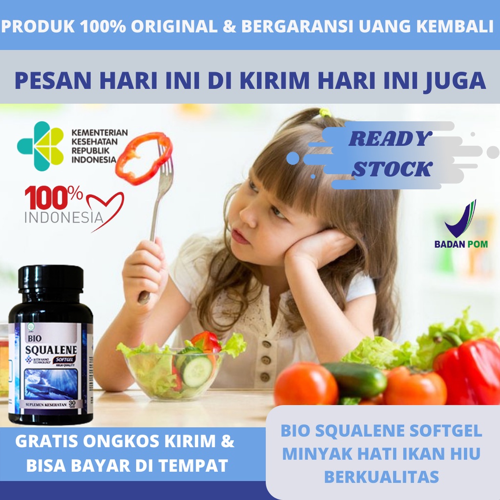 Vitamin &amp; Suplemen Anak, Obat Gemuk Badan, Obat Penambah Nafsu Makan, Penambah Berat Badan Anak, Obat Vitamin Melancarkan Bicara Anak / Telat Bicara 5 6 7 8 9 Tahun Bio Squalene Terlaris Bisa Cod