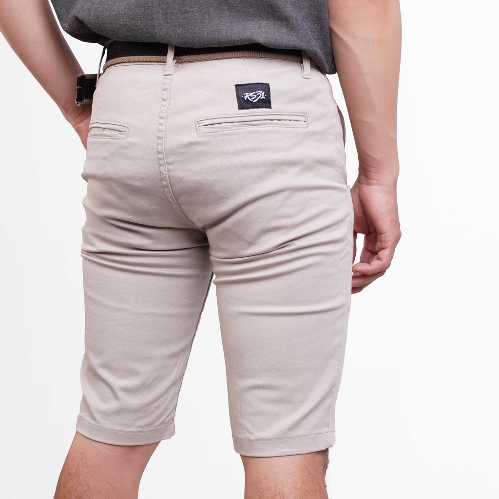 RS31 Celana Chino Pendek Pria RS31 Super Big Size 28-42 - Chinos jumbo/Short Pants Cino Krem