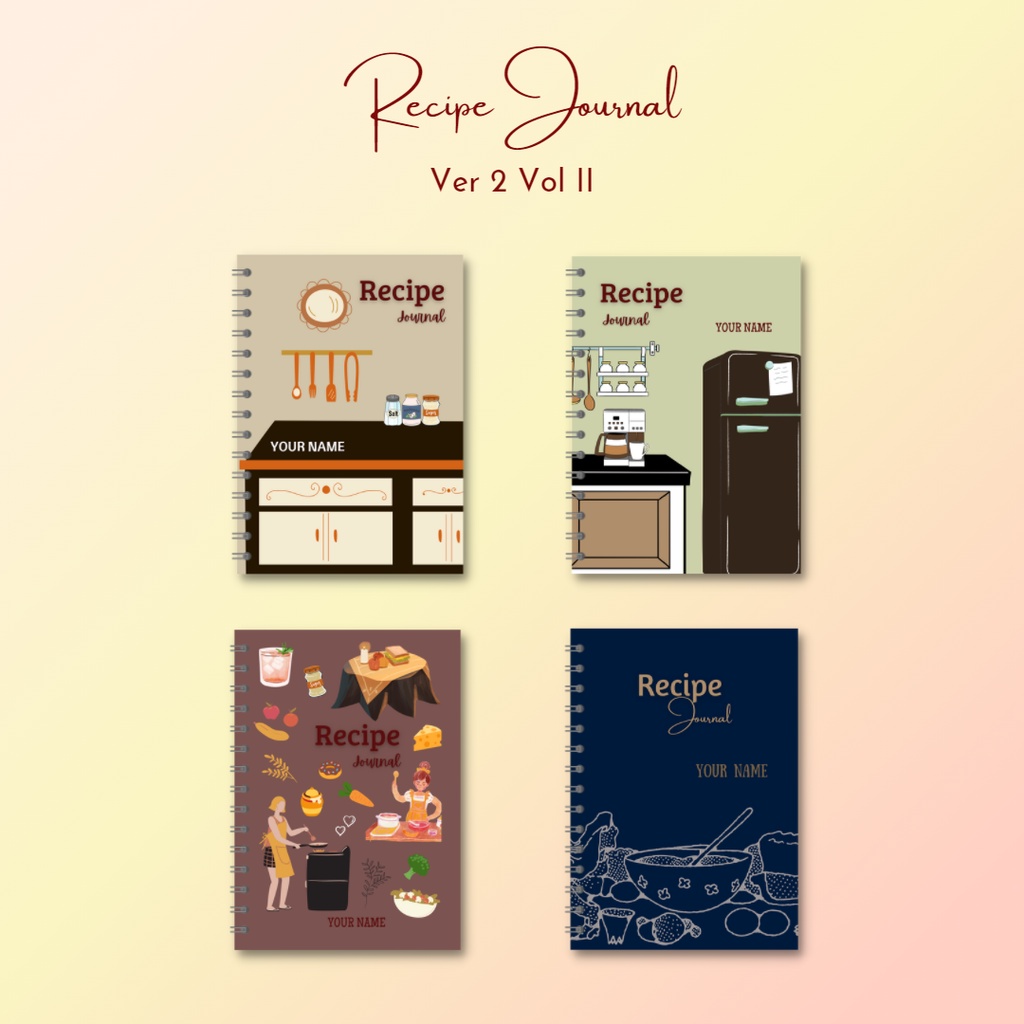 

Recipe Journal / Food Journal Ver 2 Vol II A5 available Personalized Name