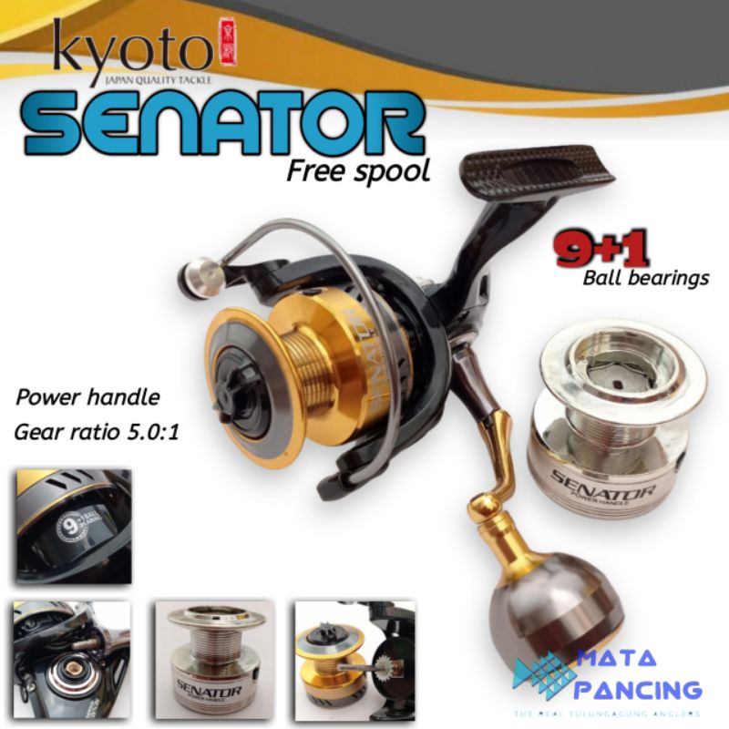 Reel kyoto senator 1000 2000 3000 4000 6000 power handle free spool