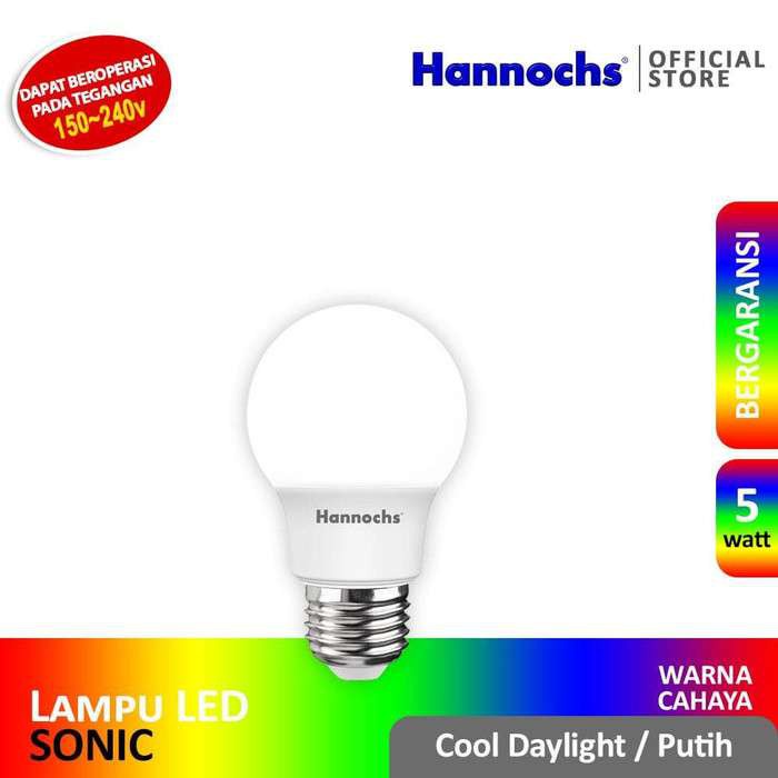 IDOLMART Lampu LED/Bohlam LED Hannochs SONIC 5 watt / Cahaya Putih Idolmart Surabaya