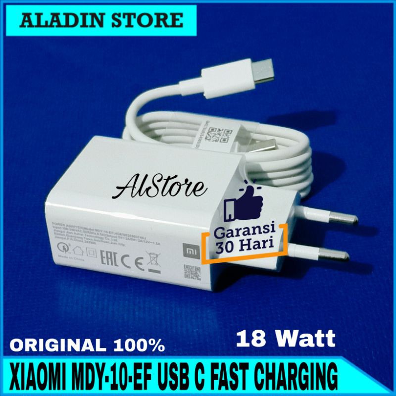 Charger Xiaomi Redmi Note 9 Note 9S USB C ORIGINAL 100% Fast Charging
