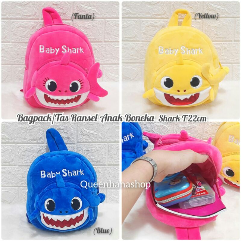 TAS RANSEL BONEKA / TAS BONEKA SHARK / BABY SHARK / BAGPACK BONEKA SHARK / TAS RANSEL ANAK