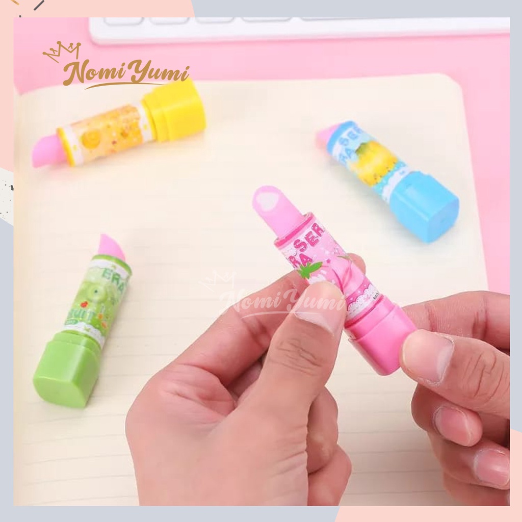 

NomiYumi - Penghapus Bentuk Lipstik Penghapus Kertas Murah Penghapus Warna Karakter